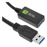 Techly ICUR3050G USB Kabel USB 3.2 Gen 1 (3.1 Gen 1) 5 m USB A Schwarz