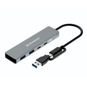 GRAUGEAR G-HUB2C2A-10G Schnittstellen-Hub USB 3.2 Gen 1 (3.1 Gen 1) Type-C 10000 Mbit/s Grau