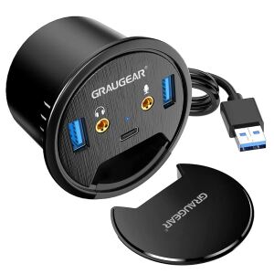 GRAUGEAR G-THUB-AU-60 Schnittstellen-Hub USB 3.2 Gen 1 (3.1 Gen 1) Type-A Schwarz
