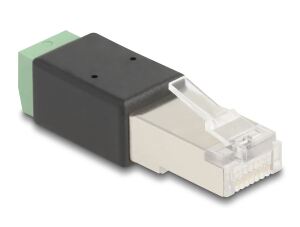 DELOCK RJ45 Stecker zu Terminalblock Adapter 2 Pin