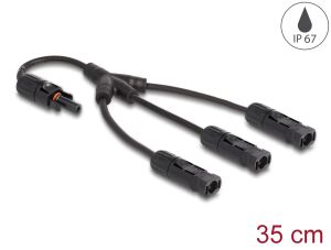 DELOCK DL4 Solar Splitter Kabel 1XBuchse zu 3xStecker 35cm