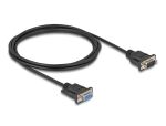 DeLOCK Seriell Kabel RS-232 D-Sub9 Stecker zu Buchse mit schmalem Steckergehäuse 2 m