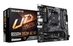 GIGABYTE B550M DS3H AC R2 Mainboard – AMD Ryzen 5000 Prozessoren, 5+3 Phasen VRM, bis zu 4733 MHz DDR4 (O.C.), 1x PCIe 4.0 + 1x PCIe 3.0 M.2, Wi-Fi 5, 1 GbE LAN, USB 3.2 Gen 1