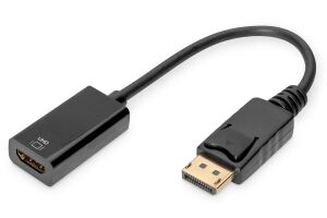 Digitus Aktiver DisplayPort Adapter / Konverter, DP auf HDMI