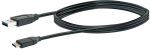 Schwaiger CK 3141 USB Kabel USB 3.2 Gen 1 (3.1 Gen 1) 1 m USB A USB C 5 Gbit/s Schwarz