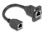 DELOCK D-Typ RJ45 Kabel Buchse zu Buchse Cat.5e SW 20 cm