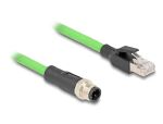 DeLOCK M12 Kabel D-kodiert 4 Pin Stecker zu RJ45 Stecker PUR (TPU) 5 m