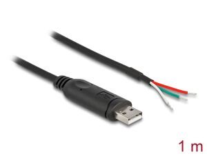 DeLOCK Adapterkabel USB 2.0 Typ-A zu seriell RS-485 3 x offene Kabelenden 1 m