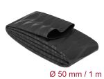 DELOCK Schrumpfschlauch X-Muster rutschfest 1m x 50mm Black