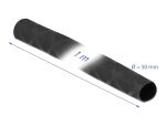 DELOCK Schrumpfschlauch X-Muster rutschfest 1m x 50mm Black