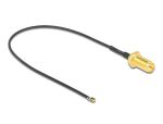 DeLOCK Antennenkabel RP-SMA Buchse zum Einbau zu I-PEX Inc., MHF® 4L LK Stecker 1.37 20 cm Gewindelänge 10 mm