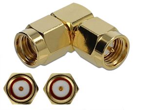 DELOCK Adapter SMA Stecker zu RP-SMA Stecker 90° 10 GHz