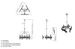 Equip 37"-65" Dreifach TV-Deckenhalterung