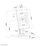 Neomounts DS15-650WH1 Tablet-Ständer für Schreibtisch 9.7-11" - abschließbar