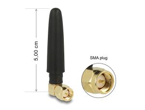 DELOCK LTE Antenne SMA St 90° 2dBi omnidirektional starr sw