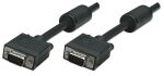 Manhattan SVGA Monitorkabel mit Ferritkernen, HD15 Stecker auf HD15 Stecker mit Ferritkernen, schwarz, 1,8 m