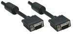 Manhattan SVGA Monitorkabel mit Ferritkernen, HD15 Stecker auf HD15 Stecker mit Ferritkernen, schwarz, 1,8 m