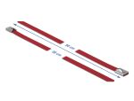 DELOCK Edelstahlkabelbinder L 500 x B 7,9 mm rot 10 Stück
