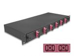 DELOCK 19" LWL Spleißbox 6x SC DX OM4 1HE...