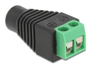 DeLOCK Adapter DC 1,35 x 3,5 mm Buchse > Terminalblock 2 Pin