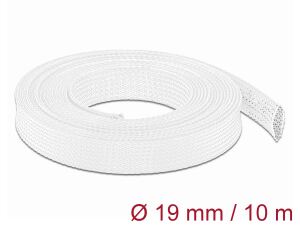 DELOCK Geflechtschlauch dehnbar 10 m x 19 mm weiß