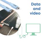 CLUB3D CAC-3003 USB Kabel USB4 Gen 2x2 2 m USB C 20 Gbit/s 240 W Blau