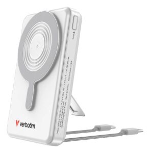 Verbatim 32273 Powerbank Lithium Polymer (LiPo) 10000 mAh Kabelloses Aufladen Silber