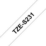 Brother TZE-S231 Etiketten erstellendes Band Schwarz auf...