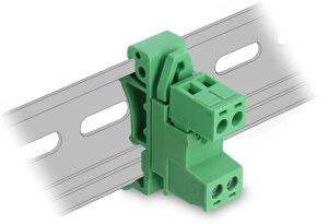 DELOCK Terminalblock Set für Hutschienen 2 Pin m. Rastermaß