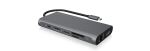 ICY BOX IB-DK4050-CPD, 12 in 1 USB Type-C® Notebook DockingStationk 2x HDMI 4K60Hz, 1x DP 4k60Hz