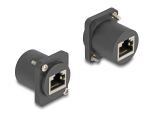 DELOCK D-Typ Modul RJ45 Buchse zu Buchse mit Schrauben sw