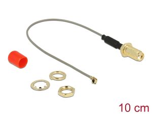 DELOCK Antennenkabel SMA Buchse zum Einbau Ferritkern 10cm