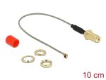 DELOCK Antennenkabel SMA Buchse zum Einbau Ferritkern 10cm
