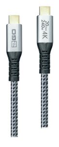 2GO 797515 USB Kabel USB 3.2 Gen 2x2 2 m USB C 20 Gbit/s 240 W Silber