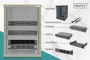 Digitus Netzwerk-Set 254 mm (10") - 9HE, 312 x 300 mm (B x T)