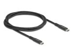 DeLOCK USB 20 Gbps Kabel USB Type-C Stecker zu Stecker PD 3.0 100 W E-Marker 1 m schwarz Metall