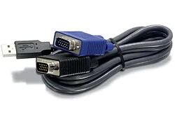Trendnet TK-CU15 Tastatur/Video/Maus (KVM)-Kabel Schwarz 4,5 m