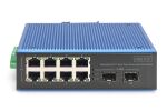 Digitus Industrieller 8+2 -Port Fast Ethernet PoE Switch