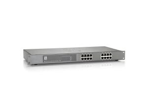 LevelOne 16-Port-Fast Ethernet-PoE-Switch, 480W, 802.3at PoE+