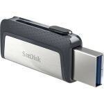 SanDisk Ultra Dual Drive USB Type-C USB-Stick 128 GB USB Type-A / USB Type-C 3.2 Gen 1 (3.1 Gen 1) Schwarz, Silber