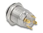 DELOCK Drucktaster zum Einbau 12 mm 4 x Lötanschluss LED rot