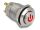 DELOCK Drucktaster zum Einbau 12 mm 4 x Lötanschluss LED rot