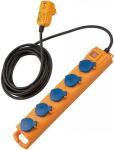 Brennenstuhl 1159900805 Verlängerungskabel 5 m 5 AC-Ausgänge Draußen Schwarz, Blau, Gelb