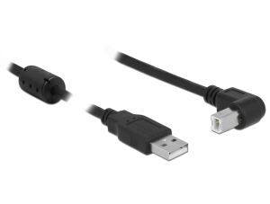DELOCK USB Kabel A -> B 90° St/St 1.00m schwarz