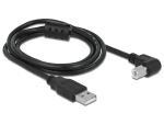 DELOCK USB Kabel A -> B 90° St/St 1.00m schwarz