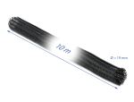 DELOCK Geflechtschlauch mit Klettverschluss 10mx32mm schwarz
