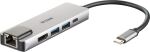 D-Link DUB-M520 laptop-dockingstation & portreplikator Kabelgebunden Thunderbolt 3 Aluminium