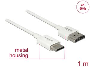 DELOCK HDMI-Kabel HighSpeed Ethernet A->MiniC 4K/3D 1,0m w