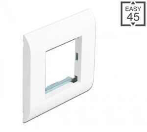 DELOCK Easy 45 Modulträger mit Abdeckrahmen 80 x 80 mm weiß