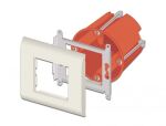 DELOCK Easy 45 Modulträger mit Abdeckrahmen 80 x 80 mm weiß